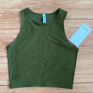 Lululemon Zoned In Tank Top Size 8 Moss Green NWT
